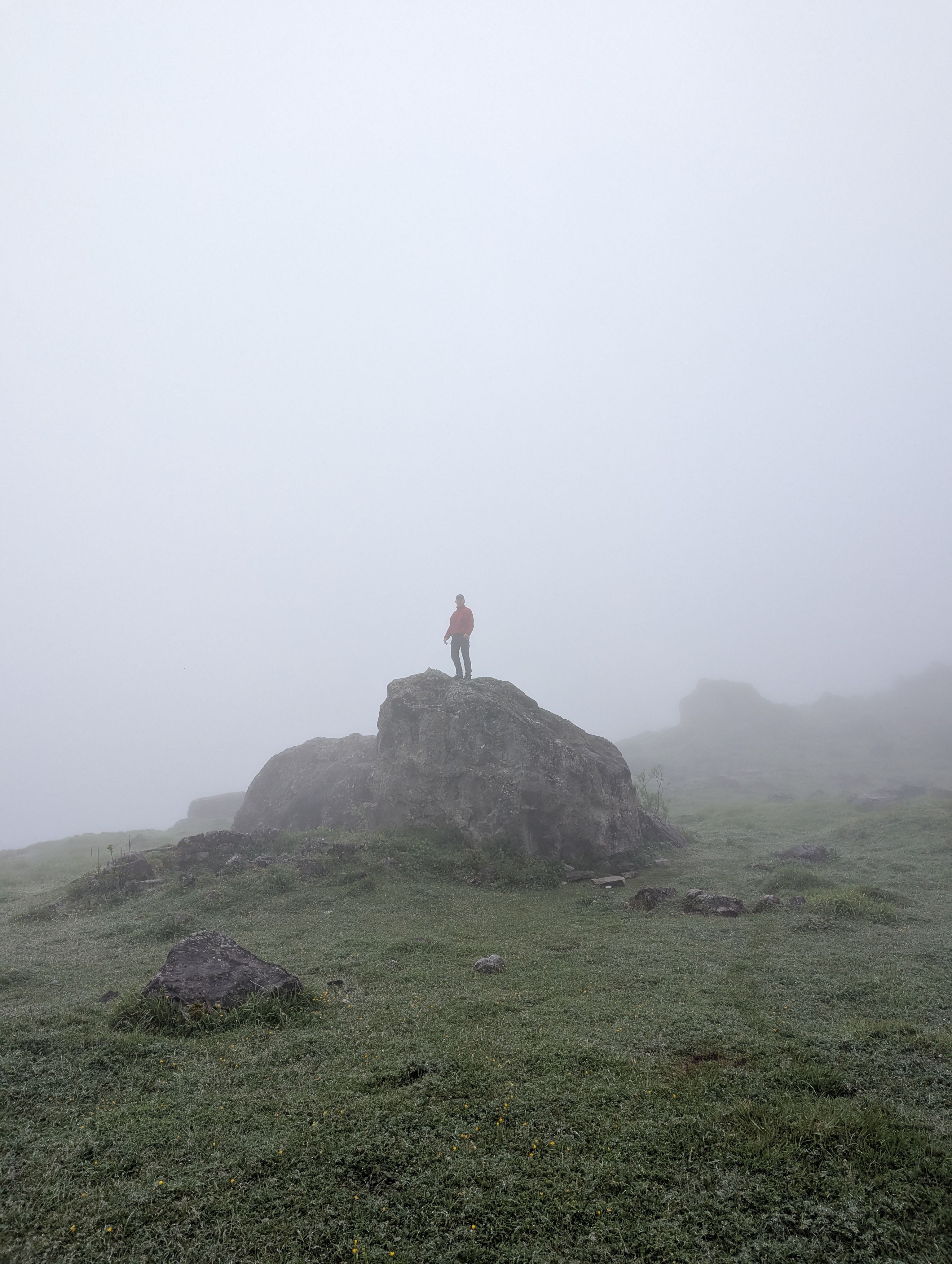 Der Aufstieg war komplett im Nebel